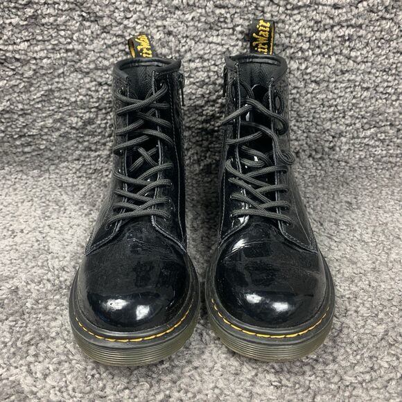 Dr Martens 1460 J Women’s Size 5 Black Classic Leather Side Zip Combat Boots - Picture 6 of 8